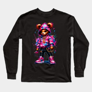 Pink Camo Girl Bear Long Sleeve T-Shirt